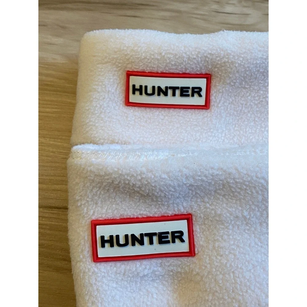 Hunter White/Cream Fleece Tall Boot Socks Liners Womens Size M Medium US 5 6 7